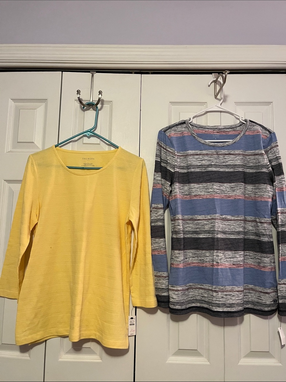 Talbots Yellow Long Sleeve Crewneck Top